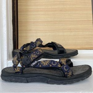 Sun and Moon Navy Blue Teva Sandals, W11